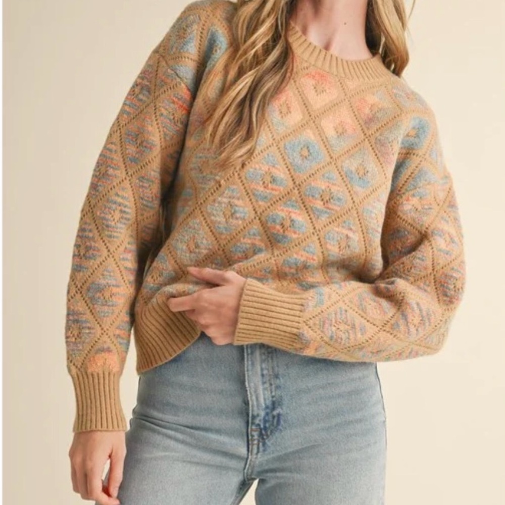 Darcie Diamond Knit Sweater